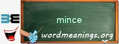 WordMeaning blackboard for mince